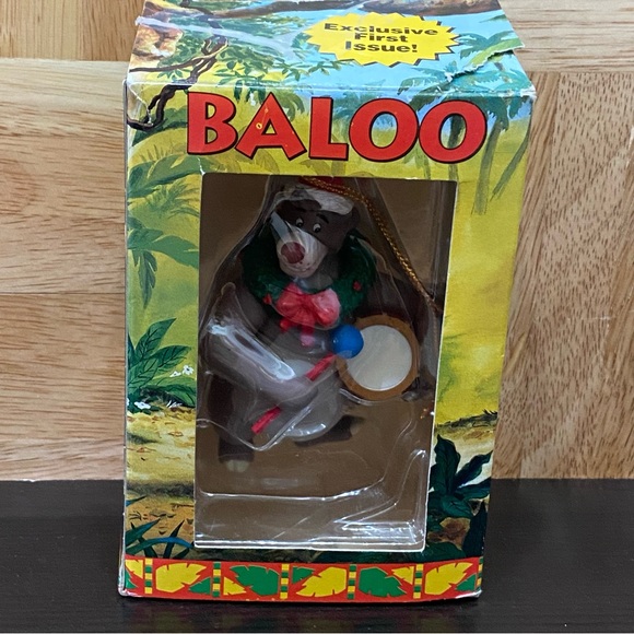 Vintage Disney MOWGLI & BALOO Jungle Book Grolier First Issue Christmas Ornament - Picture 3 of 16